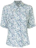 Stella Mccartney Short Sleeved Floral Shirt - Blue