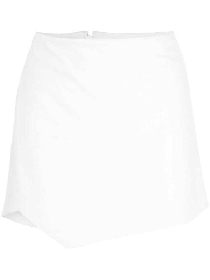 Michelle Mason Wrap Mini Skirt - White