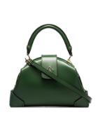 Manu Atelier Jade Green Demi Top Handle Leather Handbag