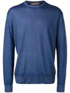 Cruciani Slim Fit Jumper, Men's, Size: 54, Blue, Wool
