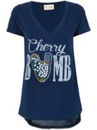 Andrea Bogosian Cherry Bomb Print T-shirt - Blue
