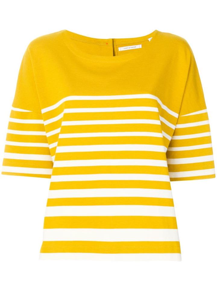 Chinti & Parker Button Back Top - Yellow & Orange