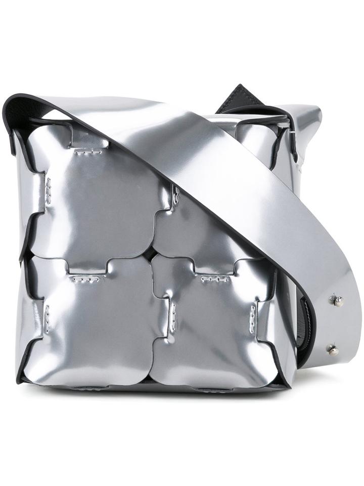 Paco Rabanne - Puzzle Cross Body Bag - Women - Calf Leather - One Size, Grey, Calf Leather