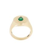 Sarah Noor Emerald Teardrop Ring - Metallic