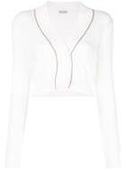 Brunello Cucinelli Ribbed Knitted Cardigan - White