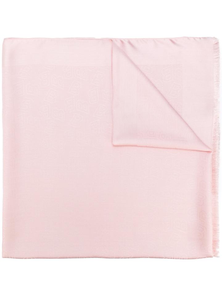 Bally Monogram-print Scarf - Pink & Purple