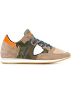 Philippe Model Panelled Sneakers, Men's, Size: 40, Nude/neutrals, Cotton/rubber/suede