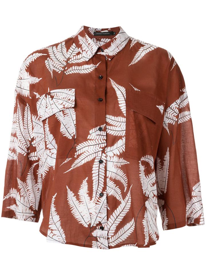 Andrea Marques Printed Shirt - Brown