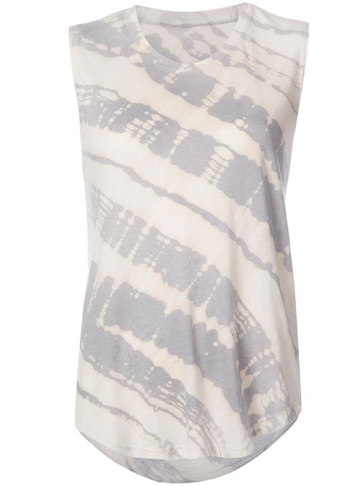Raquel Allegra - Sleeveless Tie-dye Top - Women - Cotton/polyester - 0, Nude/neutrals, Cotton/polyester