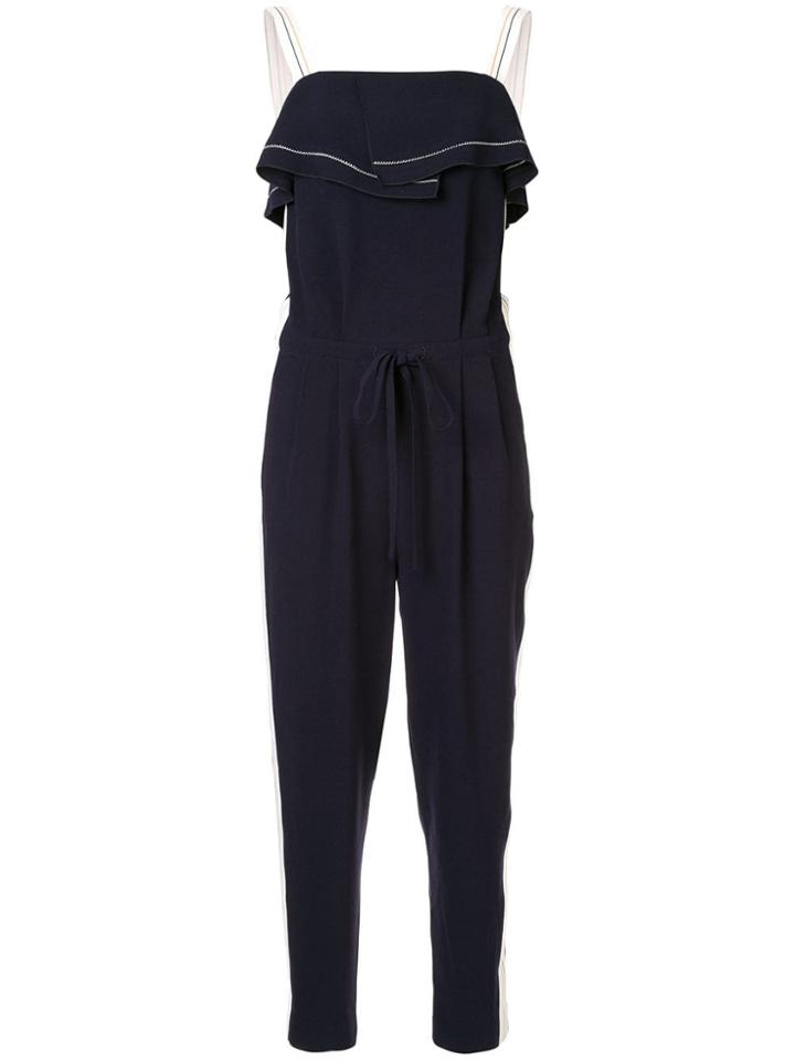 Comme Moi Track Jumpsuit - Blue