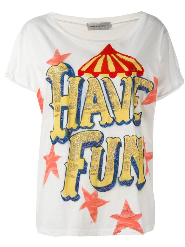 Faith Connexion 'have Fun' T-shirt, Women's, Size: Xs, White, Cotton