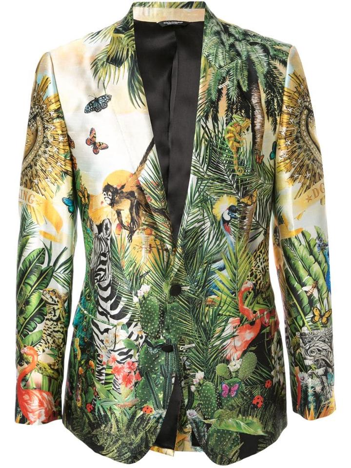 Dolce & Gabbana Tropical King Print Blazer - Multicolour