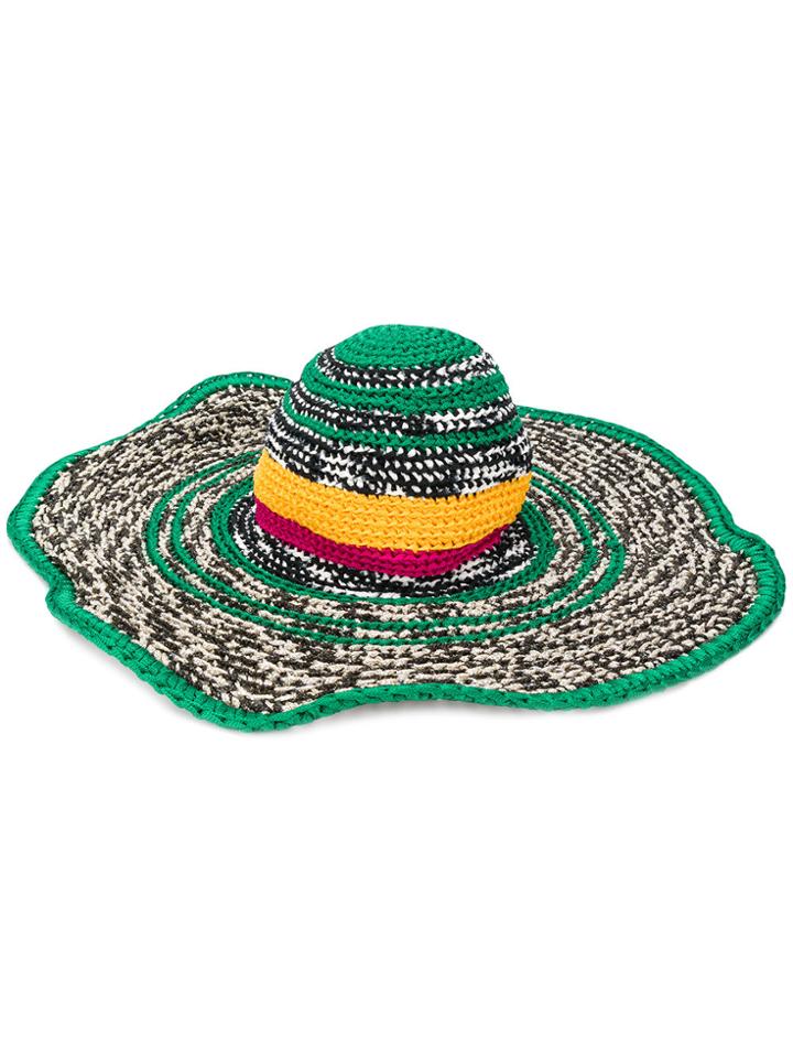 Missoni Woven Beach Hat - Green