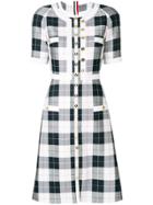 Thom Browne Plaid Straight Dress - Black