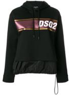 Dsquared2 Dsq2 Logo Stripe Hoodie - Black