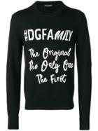 Dolce & Gabbana '#dgfamily' Print Jumper - Black