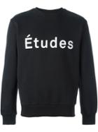 Études Logo Print Sweatshirt, Men's, Size: Xs, Black, Cotton/polyester