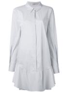 Dorothee Schumacher Pleated Shirt Dress, Women's, Size: 3, White, Cotton/polyamide/spandex/elastane