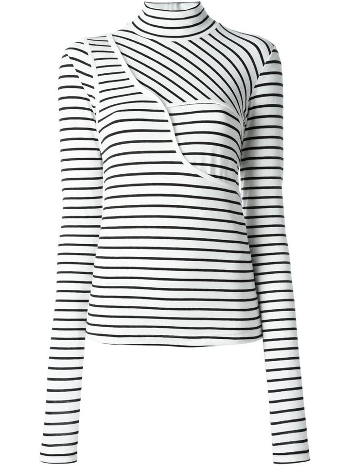 Mm6 Maison Margiela Turtleneck Striped T-shirt