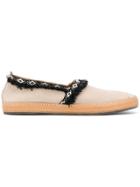 Henderson Baracco Marbella Velour Slippers - Nude & Neutrals