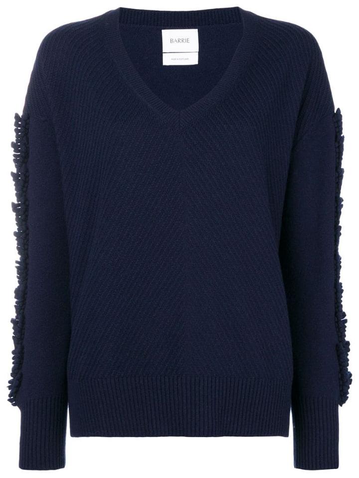 Barrie Troisieme Dimension Cashmere V-neck Pullover - Blue