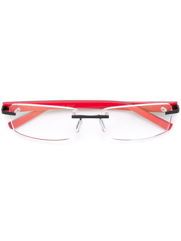 Tag Heuer Rectangular Shaped Glasses, Black, Acetate/metal (other)