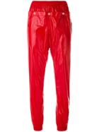 Marios Side Button Cropped Trousers - Red