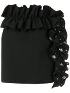 Msgm Ruffled Mini Skirt - Black