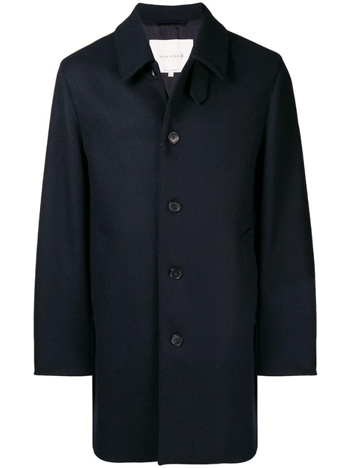 Mackintosh Bonded Single-breasted Short Coat - Blue