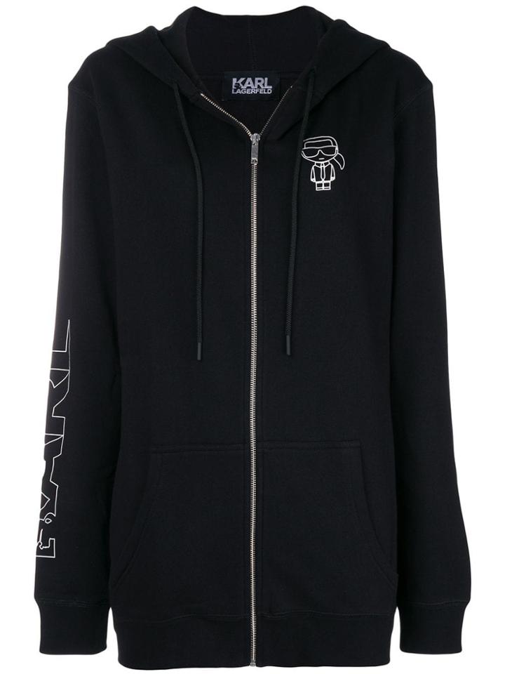 Karl Lagerfeld Logo Hoodie - Black