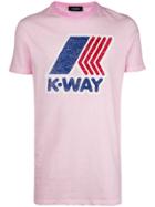 Dsquared2 K-way Print T-shirt - Pink & Purple