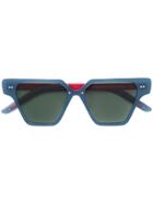 Delirious Eyewear Futuristic Cat-eye Sunglasses - Blue