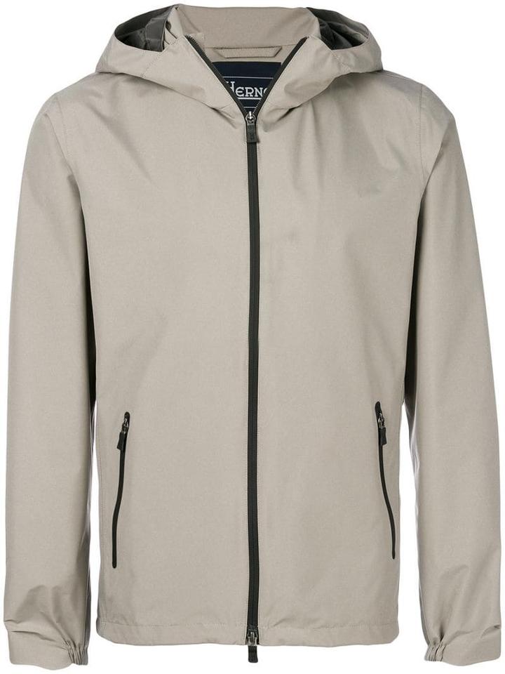 Herno Zipped Hooded Jacket - Neutrals