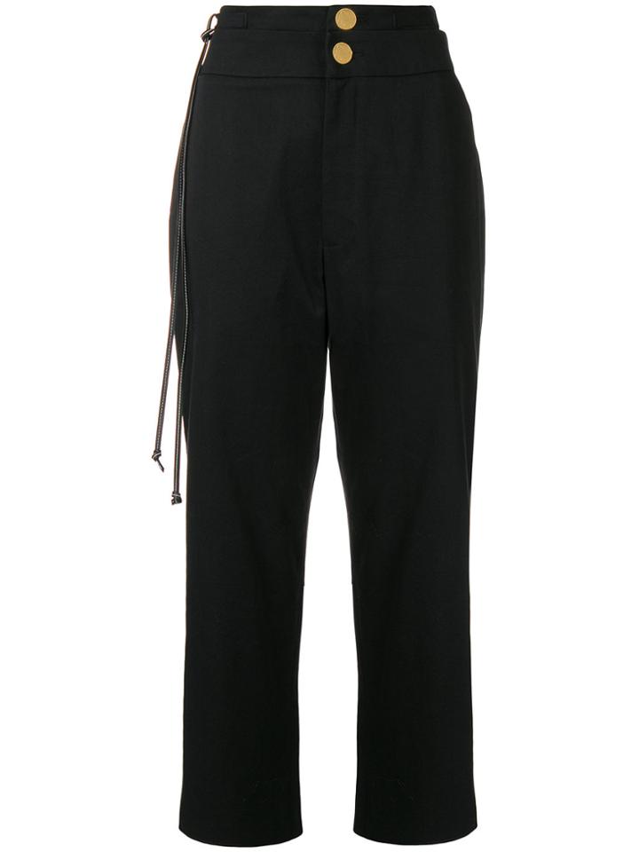 Loewe Cropped Trousers - Black