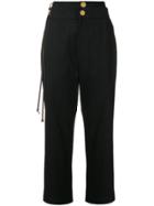 Loewe Cropped Trousers - Black