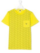 Armani Junior Monogram Print T-shirt - Yellow & Orange