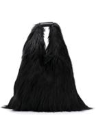 Mm6 Maison Margiela Borsa Faux-fur Tote Bag - Black