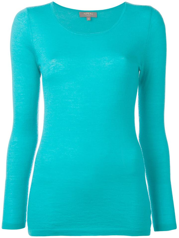 N.peal - Cashmere Superfine Round Neck Jumper - Women - Cashmere - S, Green, Cashmere