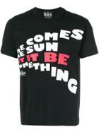 The Beatles X Comme Des Garçons Beatles Lyrics Print T-shirt - Black