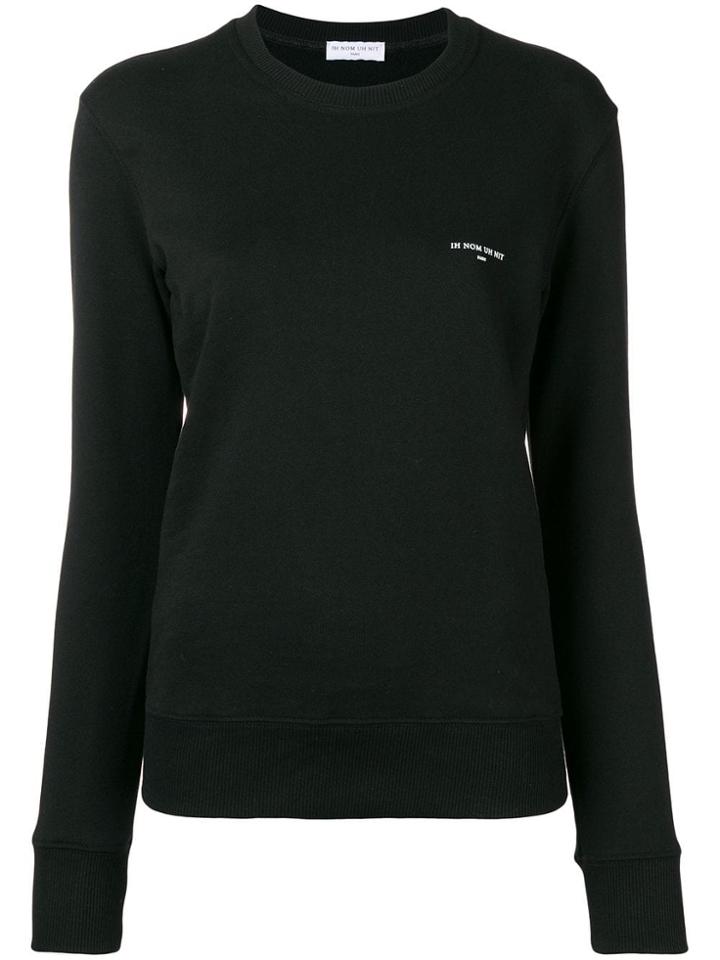 Ih Nom Uh Nit Loose Long-sleeved Sweatshirt - Black