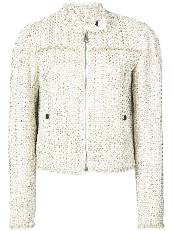 Giambattista Valli Cropped Tweed Jacket - Nude & Neutrals