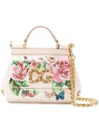 Dolce & Gabbana Small Sicily Rose Print Bag - Nude & Neutrals
