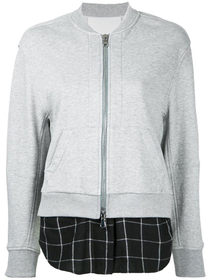 3.1 Phillip Lim Double Layer Bomber Jacket - Grey