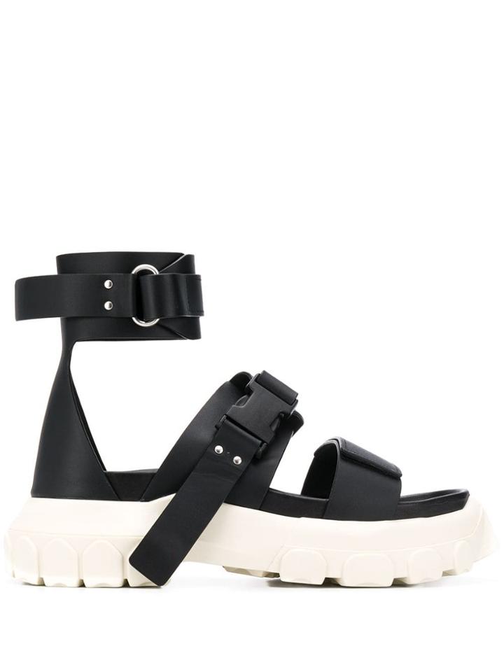 Rick Owens Larry Ankle Strap Sandals - Black