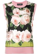 Dolce & Gabbana Floral Print Knitted Top - Pink