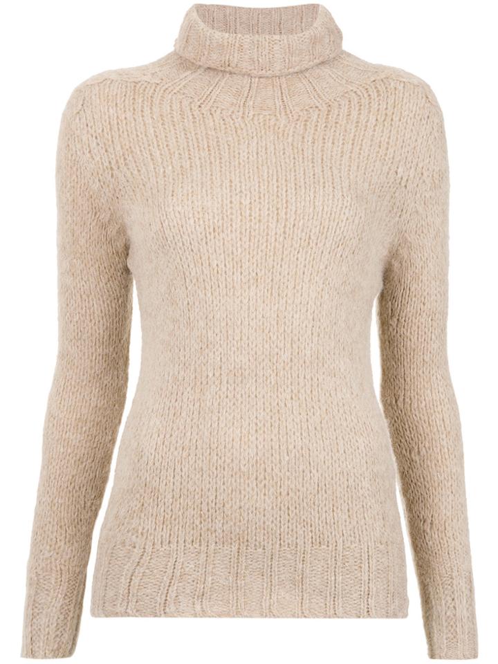 Cecilia Prado Turtlek Neck Tricot Blouse - Pink & Purple