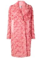 Sportmax Oversized Shearling Coat - Pink & Purple