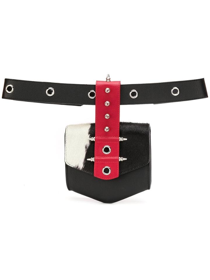 Okhtein Colour Block Belt Bag - Black