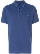 Z Zegna Logo Embroidered Polo Shirt - Blue