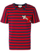 Gucci - Striped Heart T-shirt - Men - Cotton - M, Blue, Cotton